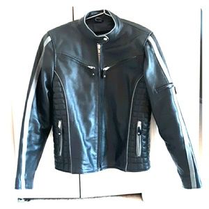 Leather motorcycle jacket